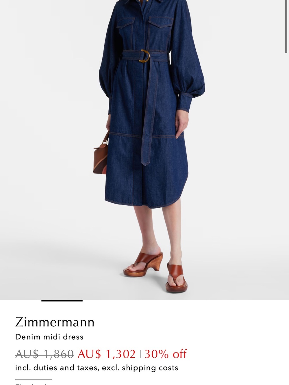 Zimmermann Denim Midi Dress